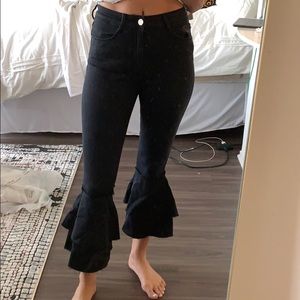 Ruffle Bottom Jeans